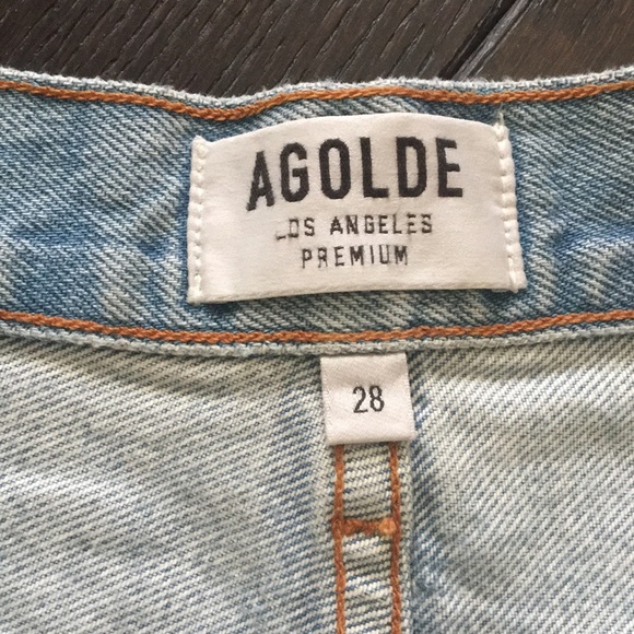 NWOT AGOLDE Dee digit High Rise Denim Shorts 28 - Picture 2 of 4